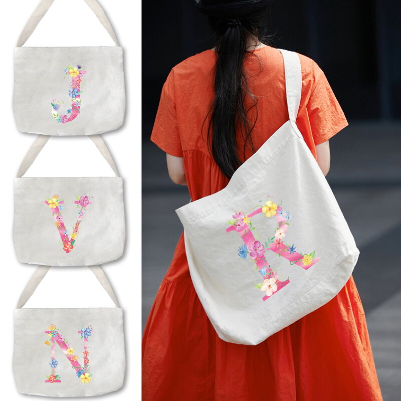 Fashionable Women's Shoulder Bags Multifunctional Portable Travel Handbag Outdoor Travel Shopping Bags Pink Pattern Series