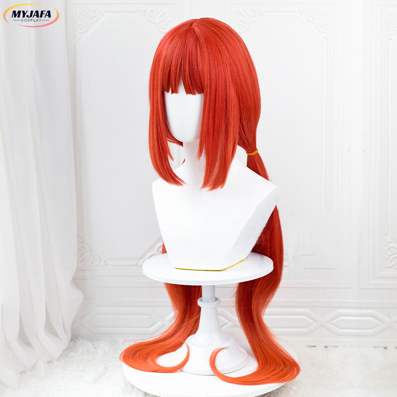 High Quality Nilou Cosplay Wig Game Sumeru Nilou Long Red Gradient Heat Resistant Synthetic Hair Role Play Wigs + Wig Cap