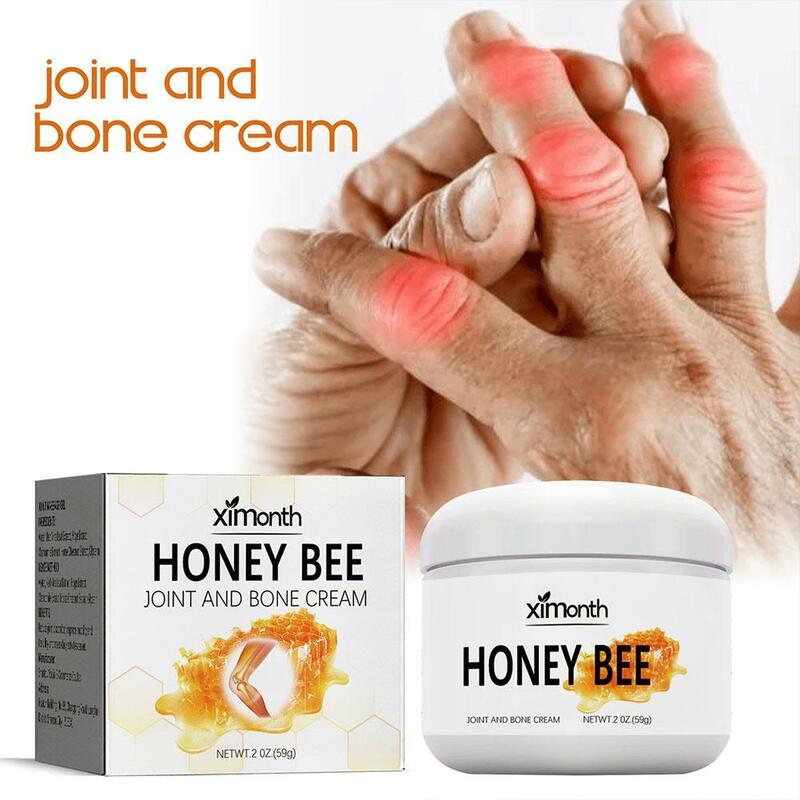 Honey Bee and Honey Joint Cream, Elimina Inflamação, Alivia Dor, Massagem, Reduz Cuidados com o Inchaço das Articulações, 59g