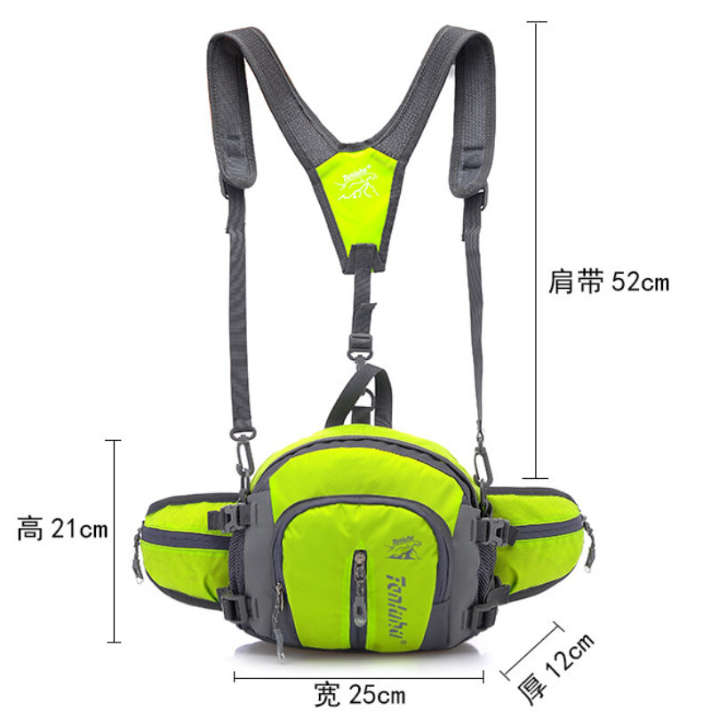 Chikage Multi-functional Outdoor Sports Riding Fanny Pack Large Capacity Unisex Waterproof Backpack Waist Packs Climbing Bags