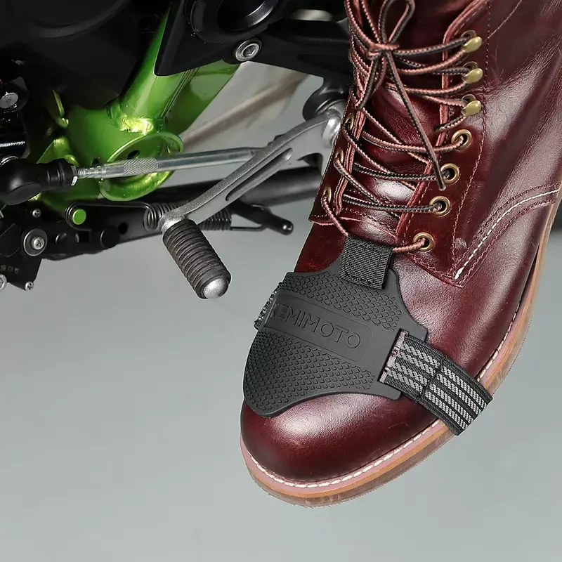 KEMIMOTO-Protectores de cubierta de zapato para motocicleta, almohadilla de cambio de marchas ajustable y duradera, Protector de bota antideslizante