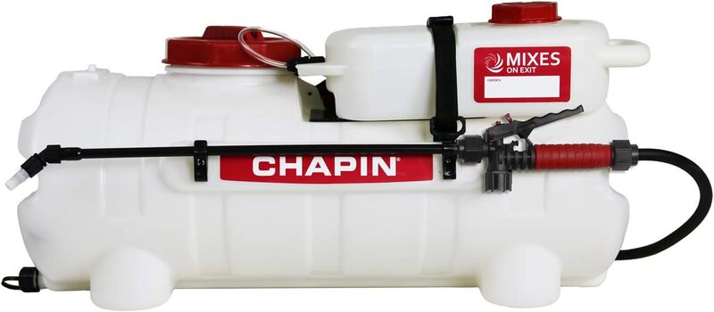 Chapin-bomba 97361 GPM, rociador de punto ATV/UTV con tanque de agua separado, mezcla de 15 galones en salida de 12V, 2,2