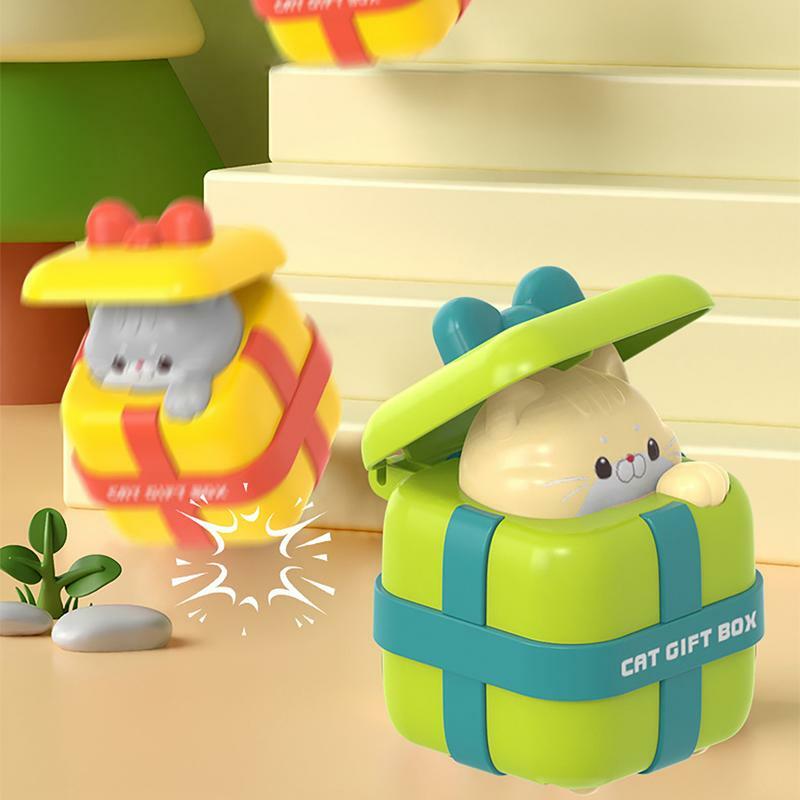 Kreative Pull-Back-Presse & Go-Fahrzeug interaktive Spielzeug Cartoon Katze frühes pädagogisches Lernen Geburtstags geschenke für Kinder Jungen Mädchen