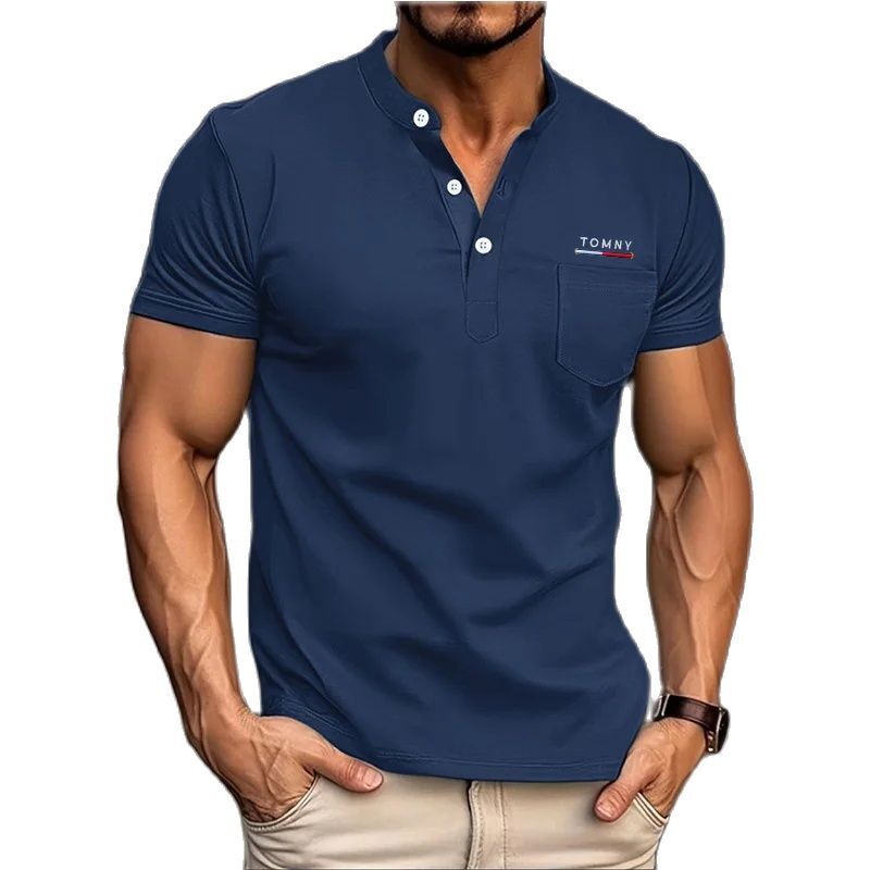 T-Shirt neues Polos hirt hochwertige Herren Kurzarm Polo atmungsaktiv Top Business Casual Schweiß absorption Polos hirt für Männer