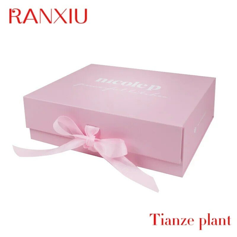 Benutzer definierte magnetische faltbare faltbare Geschenk box mit Band Papier kosmetische Parfüm Geschenk box Luxus-Paket box