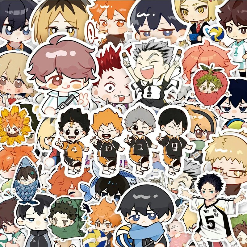 10/30/75Pcs Schattige Anime Haikyuu!! Stickers Kawaii Cartoon Manga Sticker Telefoon Waterfles Briefpapier Q-Versie Graffiti Stickers