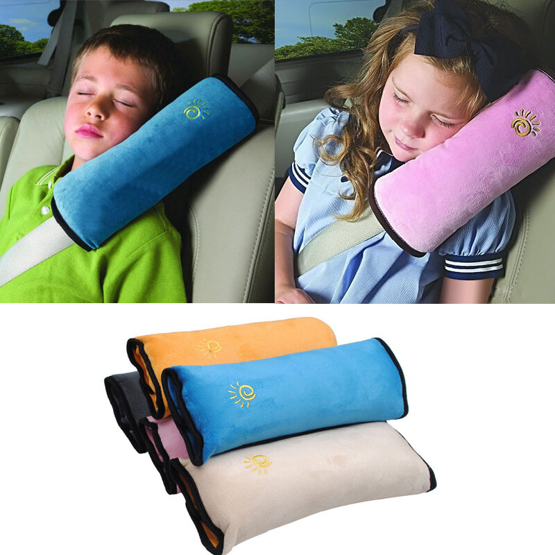 Almohada de coche para bebé, posicionador de cinturón y asiento de seguridad para dormir, protege los hombros, ajusta el cojín del asiento del vehículo, Corralitos de bebé