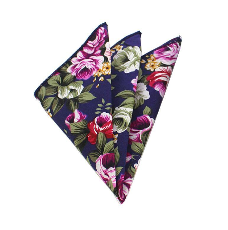 Классический хлопковый цветочный носовой платок 22 см * 22 см для мужчин