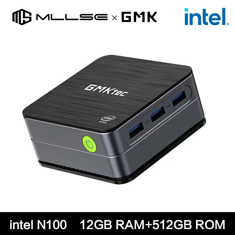 GMKtec G2 Mini PC Windows 11 Pro Alder Lake N100 Intel 12th DDR5 12GB RAM 512GB ROM WiFi 6 BT5.2 Komputer stacjonarny Mini Pc Work