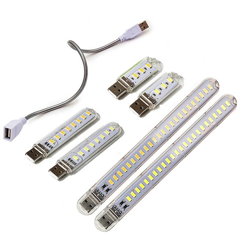 Đèn LED USB Đèn Sách DC5V Siêu Sáng Đèn Đọc Sách 3 Đèn LED 8 Đèn LED 24 Bóng Đèn LED Mini Di Động Đèn LED Cho ngân Hàng Điện Máy Tính Laptop Notebook