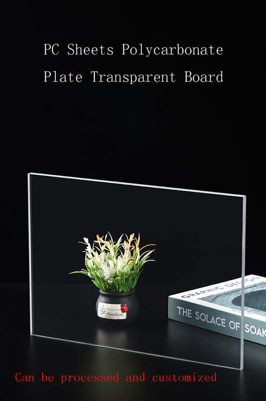 Folha da placa do policarbonato do PC, placa transparente, 1mm, 5mm, 100x200mm, 200x200mm, 300x300mm, 300x400mm
