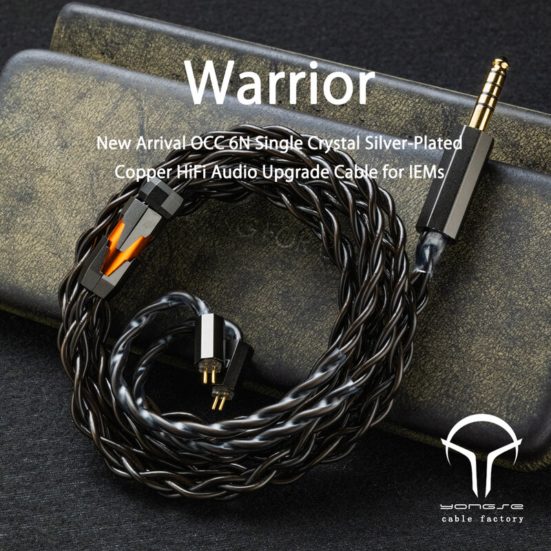 Yongse Warrior New Arrival OCC 6N Single Crystal Silver-Plated Copper HiFi Audio Upgrade Cable for IEMs 7HZ TANGZU AFUL BQEYZ