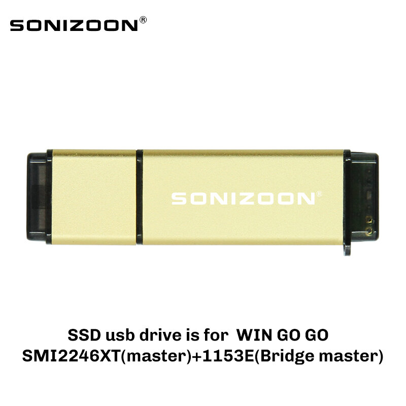 Sonizoon ssd de wintogo ssd usb3.1 usb3.0 128gb 256gb disco rígido de grande capacidade portátil solid-state drive pc