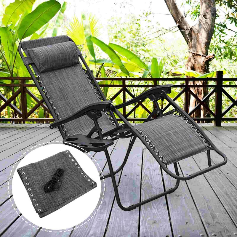 야외 라운지 캠핑용 접이식 해변 원단 교체용 파티오 의자, 수리용 천 의자, 유용한 롱 캠핑