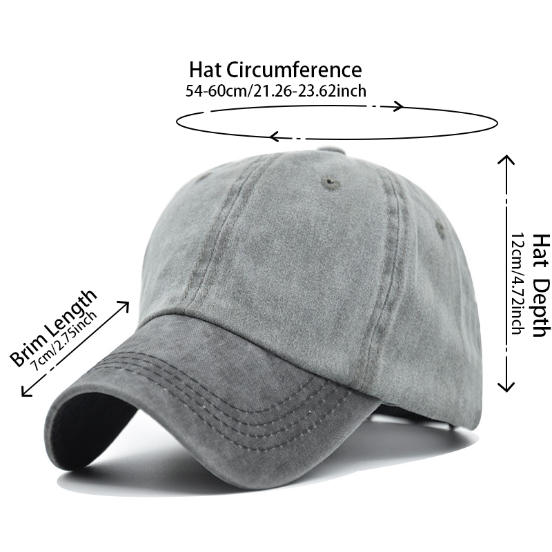 หมวกเบสบอลแฟชั่นย้อนยุคหมวกผ้าฝ้ายฟอกสีหมวกคุณพ่อหมวกสายรัดหมวกบังแดดสองโทนสีสำหรับนักกีฬาทุกวัน