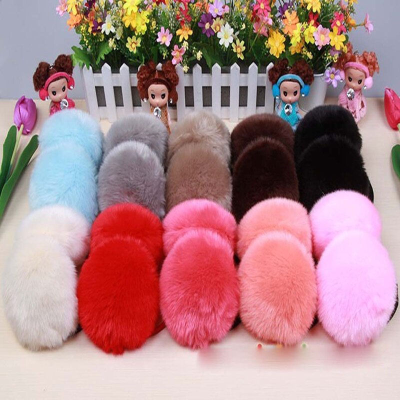 2023 Faux Rabbit Ear Muffs Fur Solid Color Winter Ear Caps Fuzzy Winter Warm Earmuffs for Women Plush Ear Covers Korean Style