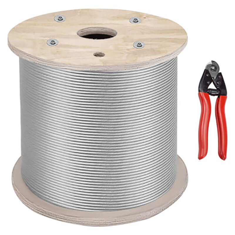 304 aço inoxidável forte tensão cabo macio, cabo de fio para varal, Corda para aplicação marinha, 150m, 500ft