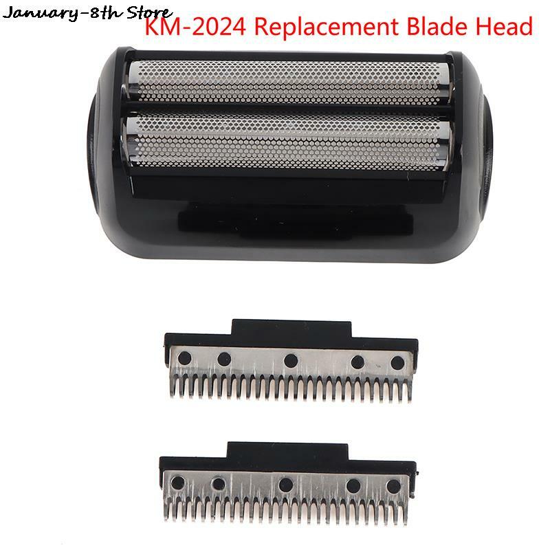 Filet de lame de rasoir électrique KM-2024, 1 ensemble, tête de lame de rasoir de remplacement originale pour hommes, pièces de rasage de barbe
