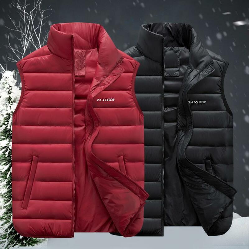 Gilet chaud coupe couvertes pour hommes avec poches, veste en fibre, Streetwear populaire, automne et hiver