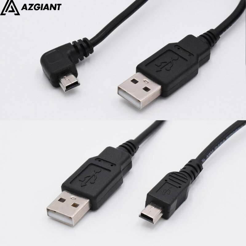 Nuovo cavo mini USB curvo di ricarica per auto per videocamera DVR per auto videoregistratore/GPS/PAD ecc cavo lengh 3.5m (11.48ft) linea dati