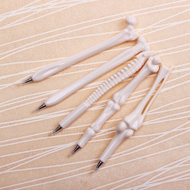 الإبداعية الكرتون العظام نمط قلم حبر جاف ، Kawaii السحرية القلم ، مدرسة مكتب الكتابة اللوازم ، قلم الموضة ، 5 قطعة