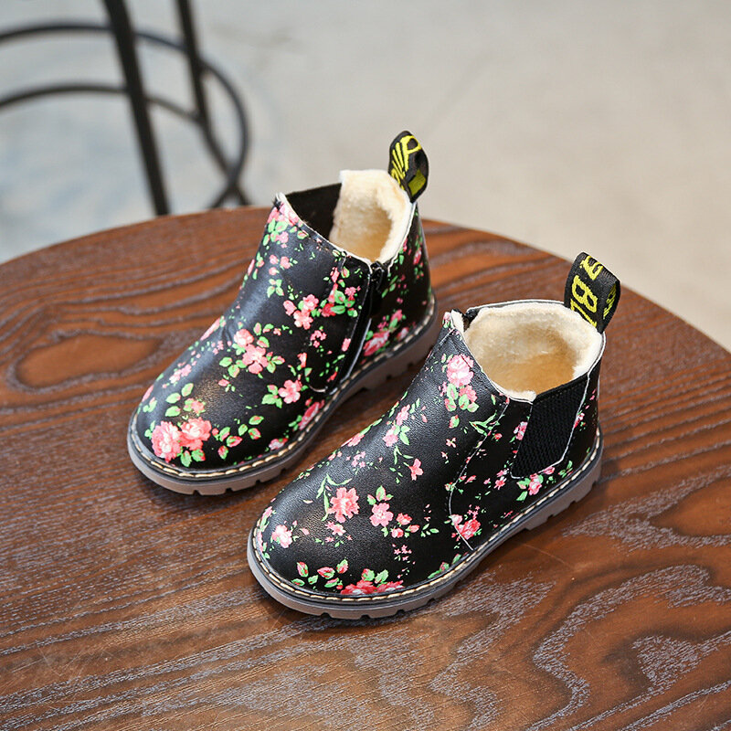 Botas cortas de lluvia para niño y niña, zapatos de cuero inglés, novedad, invierno, 2021