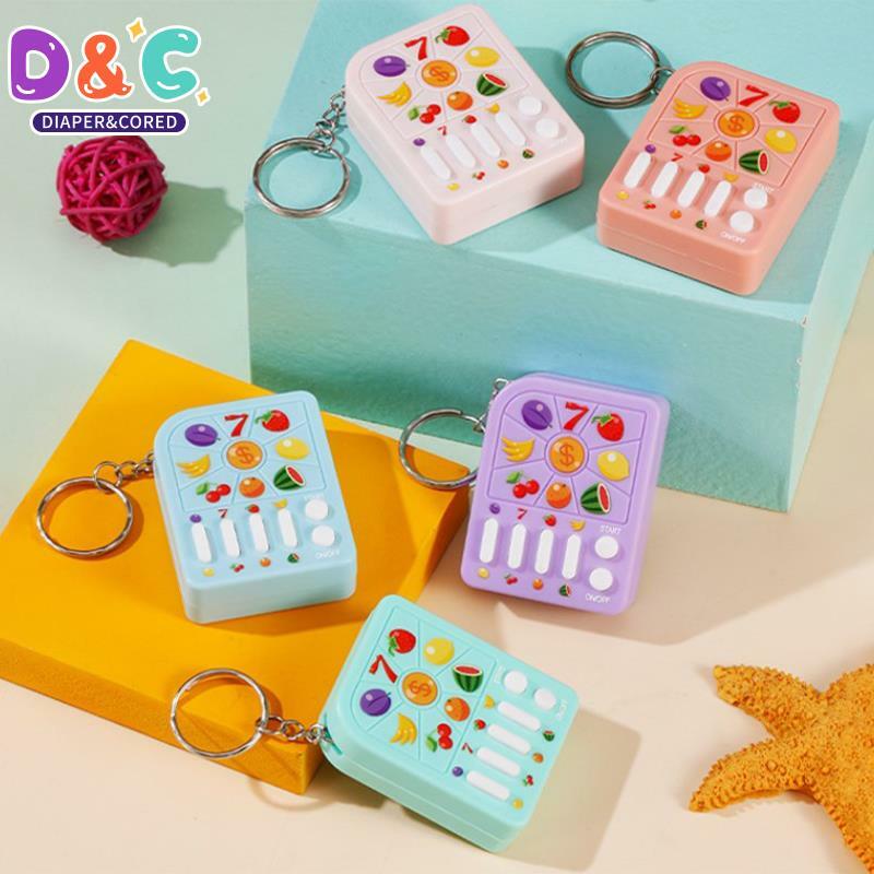 1Pcs Mini Fruit Handheld Game Players Children's Palm Hands-on Speed Games Puzzle Kids Holiday Toy Gift Children's Fun Keychain