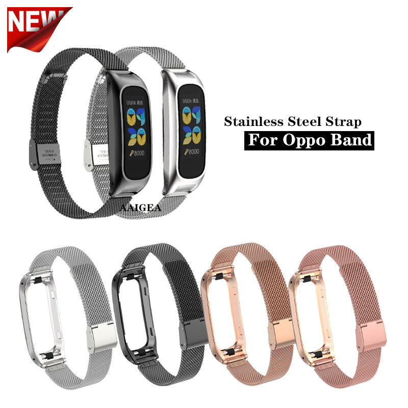 Watchband Accessories Milanese Stainless Steel Band Strap For OPPO Band eva