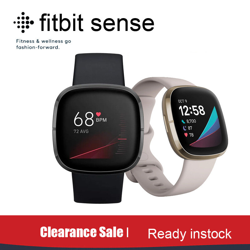 Fitbit-reloj inteligente Sense Advanced Health FB512, deportivo, rastreador de Fitness, con GPS incorporado