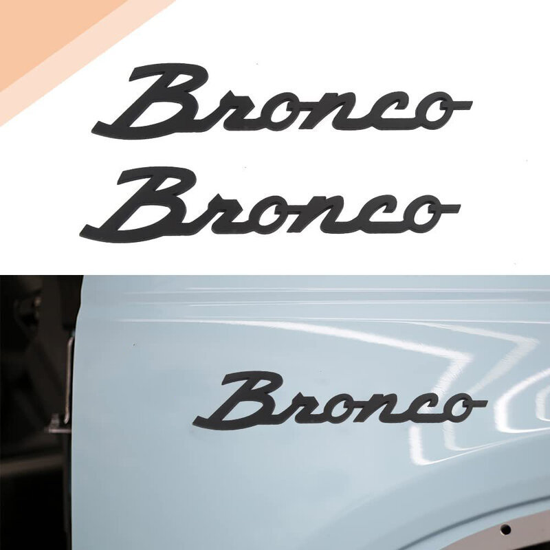 2pcs Car 3D Metal Emblem Badge Decals Sticker For Ford Bronco 2022 2023 Sport Logo Trunk Body Fender Styling Sticker Accessories