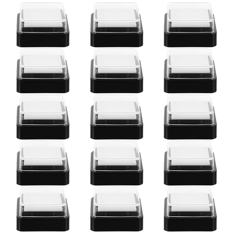 15pcs Stamp Pads for Classroom and Office Use DIY Ink Pads for Fingerprints and Handprints Square Shape Ink Pads