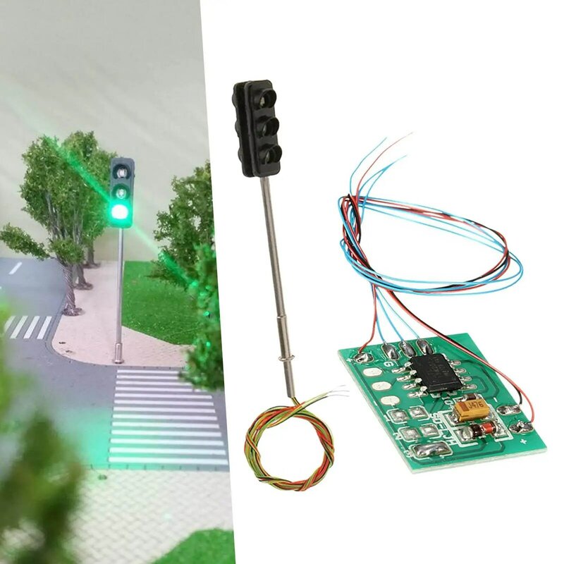 Klasyczny model sygnalizacji świetlnej dla układu sceneria modelu budowlanego ulicznego