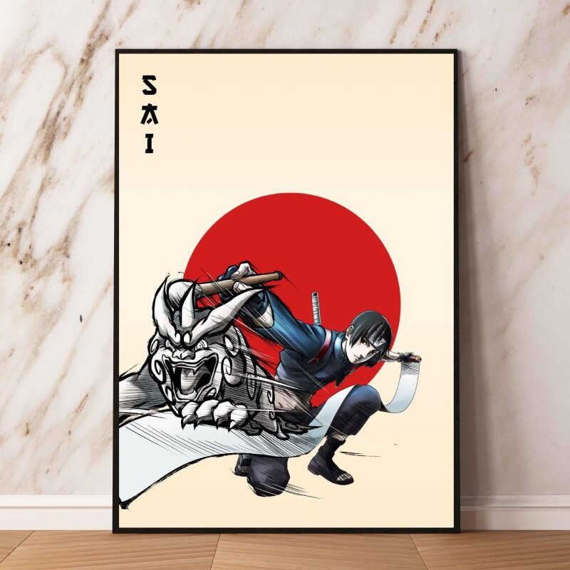 Lukisan dinding seni kanvas Naruto Hyuga Hinata dekorasi dekoratif lukisan estetika Poster komik Gambar cetakan dan cetakan