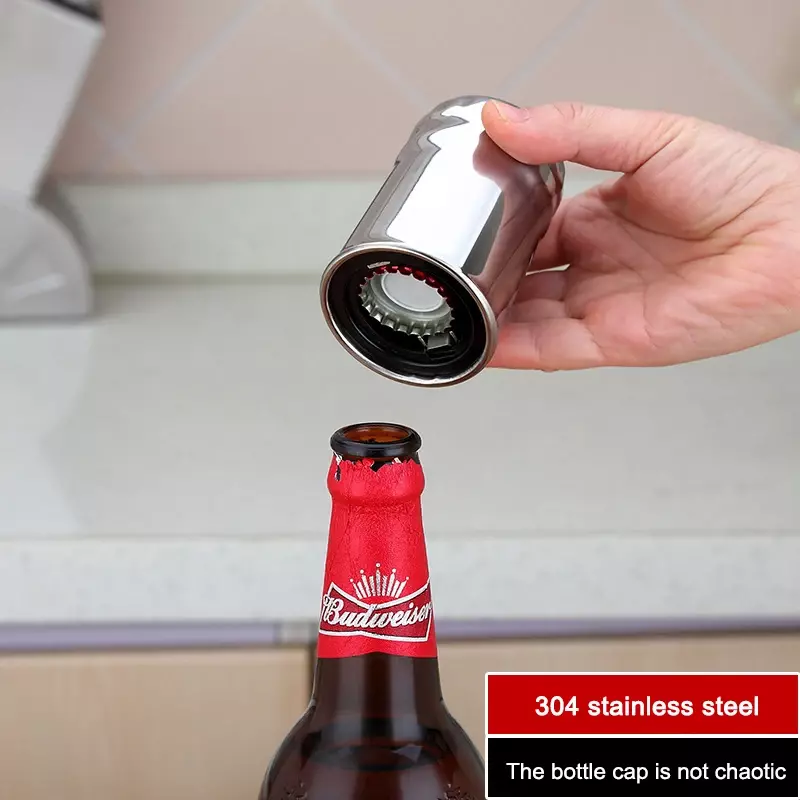 Wielofunkcyjny sterownik automatyczny otwieracz do butelek piwa ze stali nierdzewnej do kreatywnej prasy, nieznakowany otwieracz do butelek