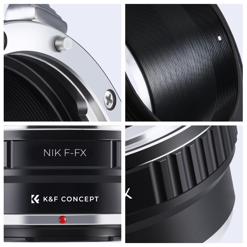 K & f concept adaptador com anel para câmera, frete grátis, para nikon, automóvel, ai, ais, lente af, fujifilm fuji fx, cabeçote de câmera