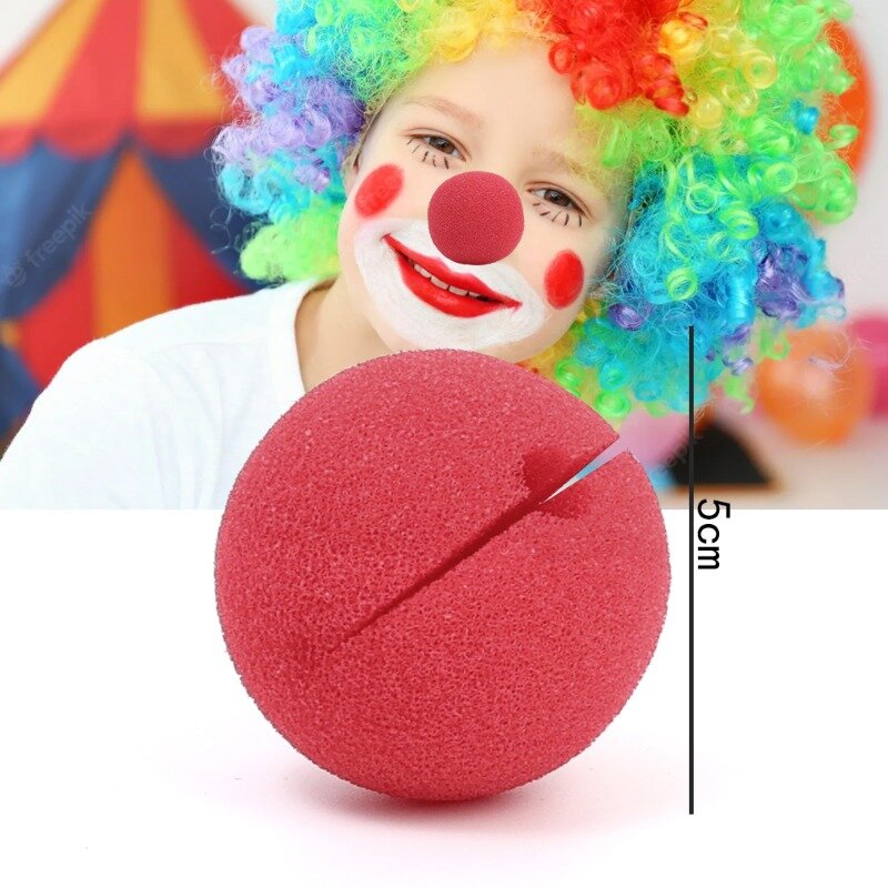 1-100pcs Red Sponge Clown Nose Circus Cosplay Halloween Costume Festival Make Up Clown Nose Supplies Party Wedding Decoration