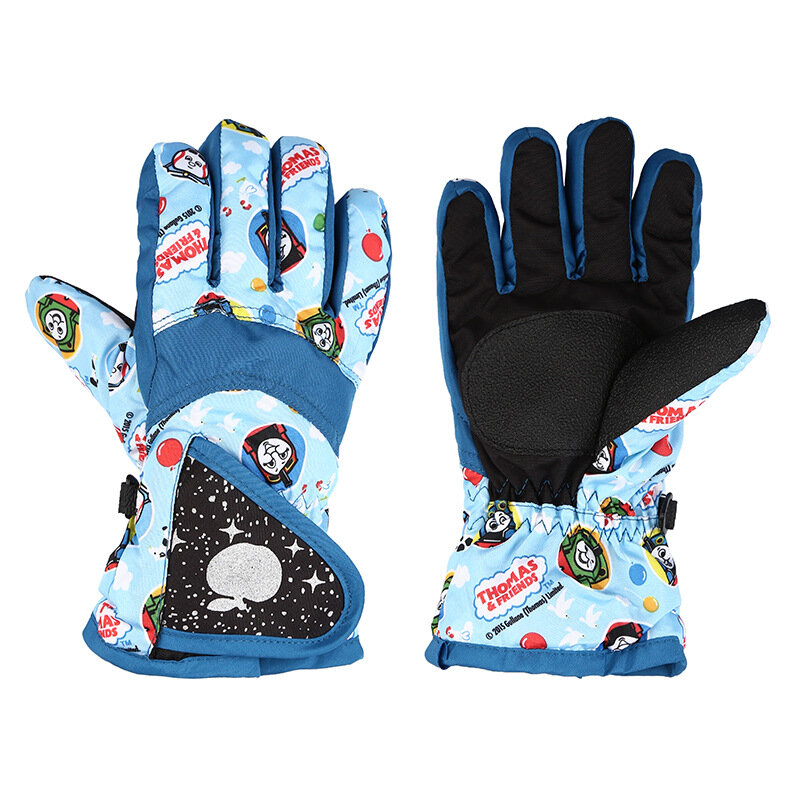 Детские водонепроницаемые теплые перчатки для мальчиков и девочек, зимние профессиональные лыжные перчатки, Детские ветрозащитные перчатки для катания на лыжах и сноуборде 3-7 лет