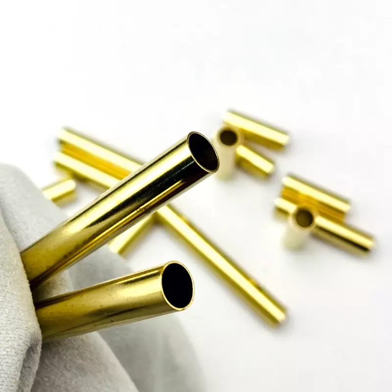 Latão oco cobre tubo e aço Bar Die, DIY Knife Handle, rebite Material, 2 pcs