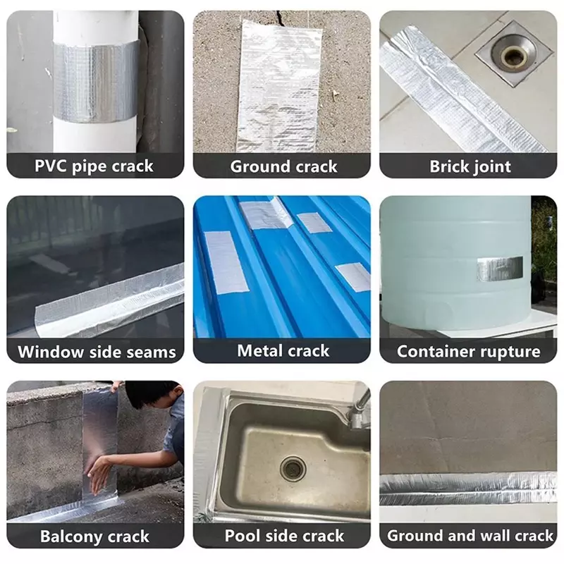 Waterproof Tape Self-adhesive Butyl Sealing Tape Roof Repair Sealed Adhesive Sealant High And Low-temperature Resistance Tape