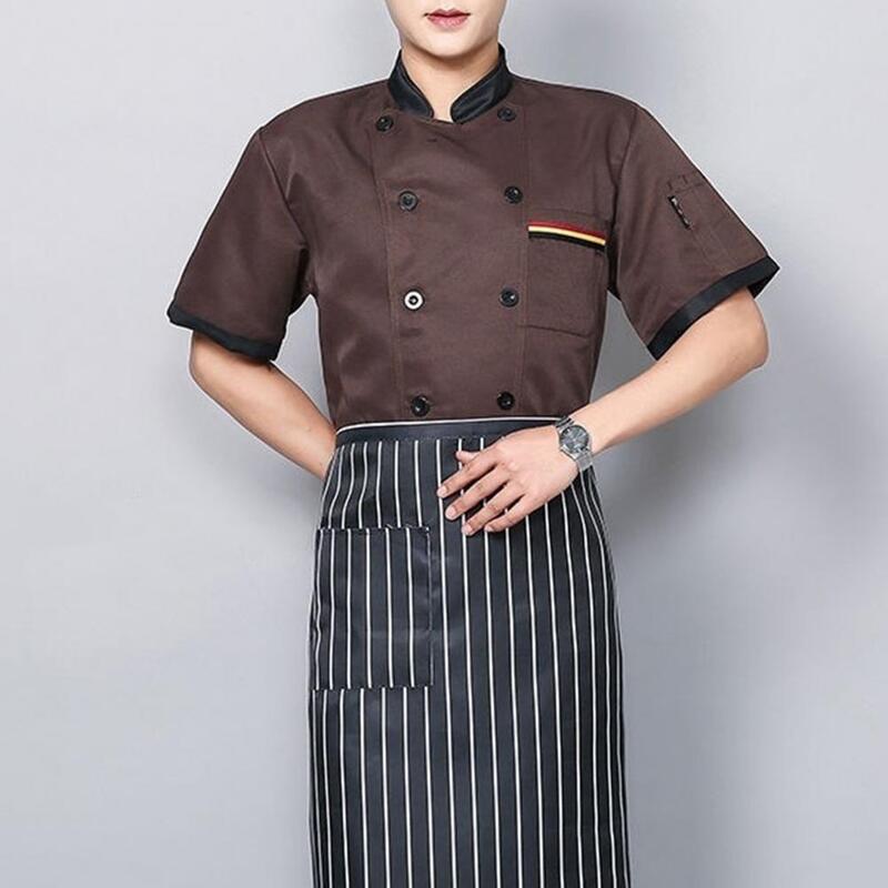 Unisex lavável profissional Chef Jacket, camisa uniforme, cor correspondente para restaurante