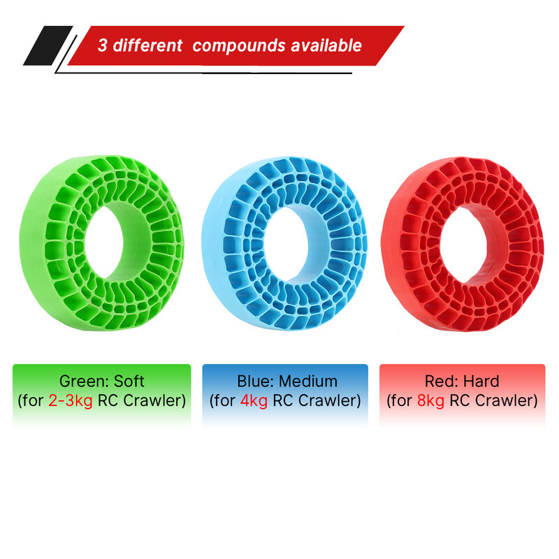 실리콘 고무 인서트 폼, 1/10 RC 크롤러용, 1.9 인치 휠 타이어, 118-122mm (4.75 인치 OD) 에 적합