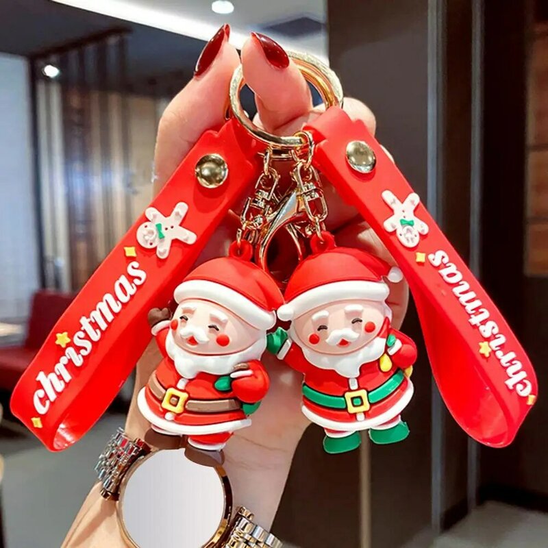 Удобный новый милый Рождественский брелок для ключей, гибкий портативный брелок для ключей для друзей