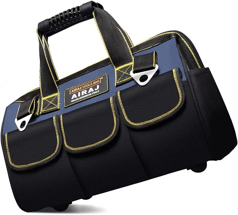 AIRAJ – sac à outils multifonction de grande capacité, pochette étanche, fourre-tout à outils, sac de rangement avec plusieurs poches
