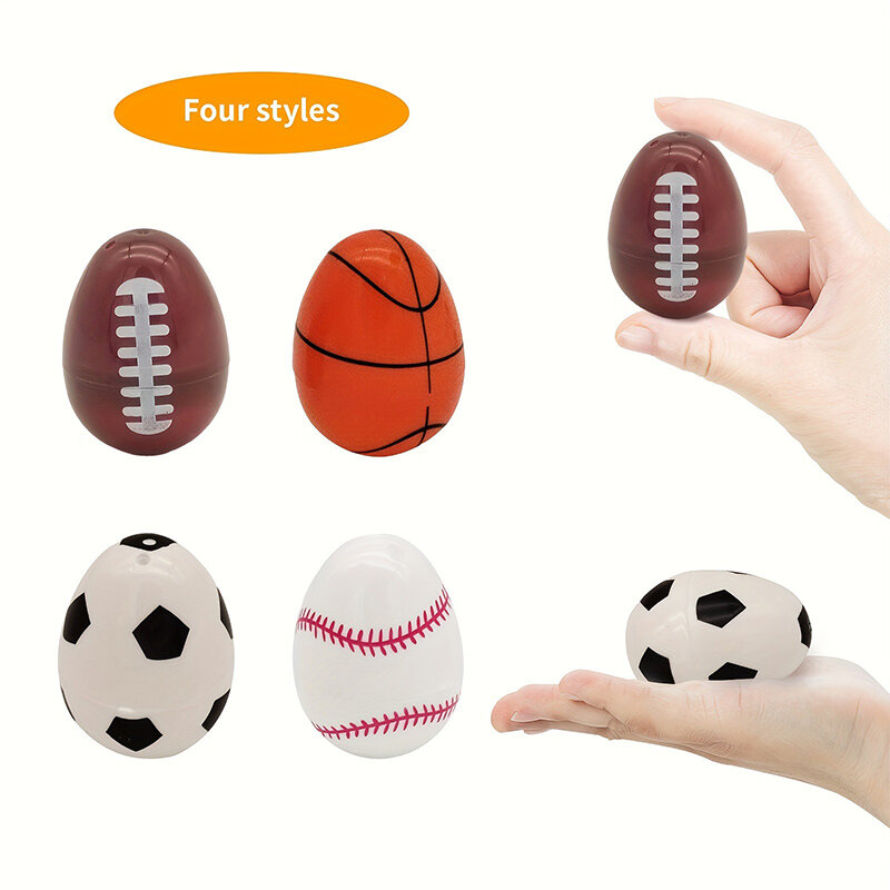 Uova di pasqua giocattolo regalo per bambini cestino di pasqua Decor palline sportive uova pallone da calcio Basket calcio Baseball carino uovo di plastica