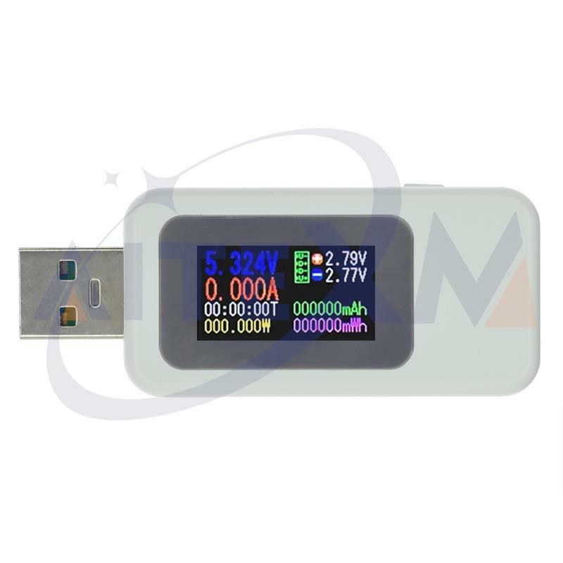 10 in 1 USB Tester DC Digital Voltmeter Amperímetro Strom Spannung Meter Amp Volt Amperemeter Detektor Power Bank Ladegerät Anzeige
