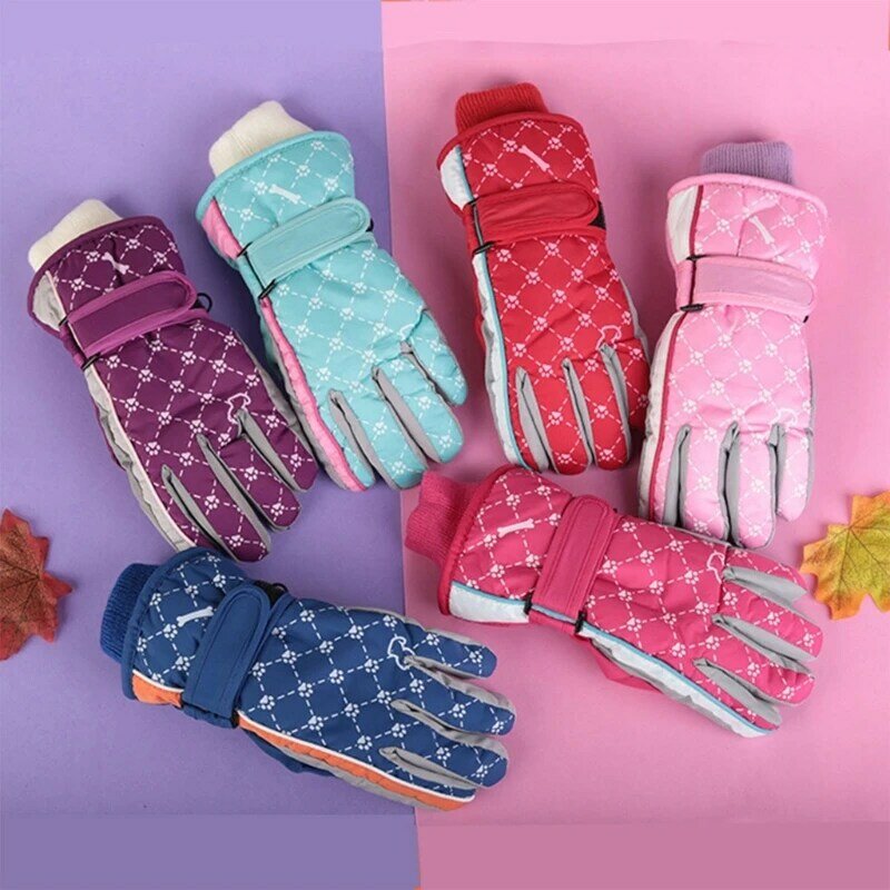 Rękawiczki termiczne dla dzieci wieku 5-8 lat Dzieci Chłopcy Dziewczęta Rękawiczki sportowe na świeżym powietrzu G99C