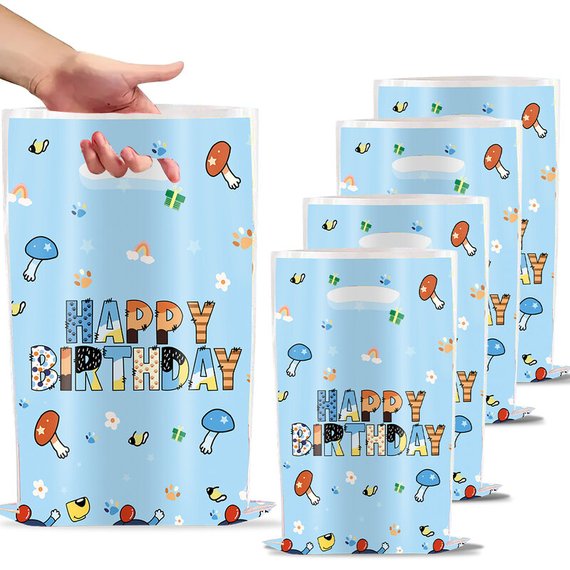 Blueys 일회용 식기 블루 강아지 생일 파티 장식 용품 컵, 냅킨 테이블보 플레이트 풍선 스티커, 어린이용