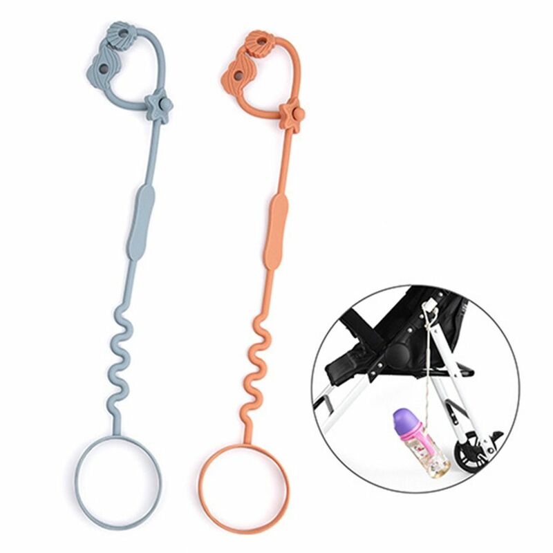 Silicone Anti-lost Chain Strap Adjustable Pacifier Holder Chain Silicone Baby Toys Straps Stroller Accessories