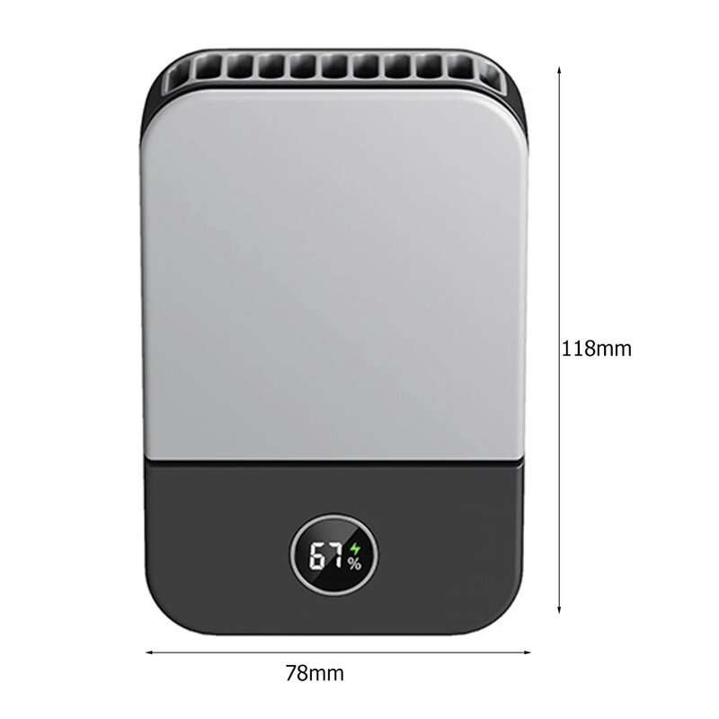 Xiaomi-Mini ventilateur portable à affichage numérique, aste par USB, 3 vitesses, muet, personnel, à clipser à la taille, refroidisseur d'air pour l'été