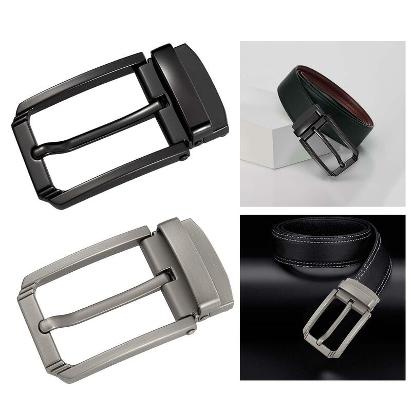 Rectangle Pin Buckle for 33mm-34mm Belt Mens Womens Luxury Alloy Belt Buckle